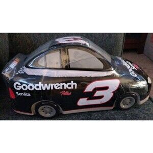 Vintage NASCAR Dale Earnhardt Sr #3 Goodwrench Car Cookie Jar Ceramic New